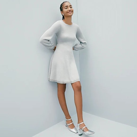 NWT J. Crew Lurex Twist Back Dress - Picture 3 of 15